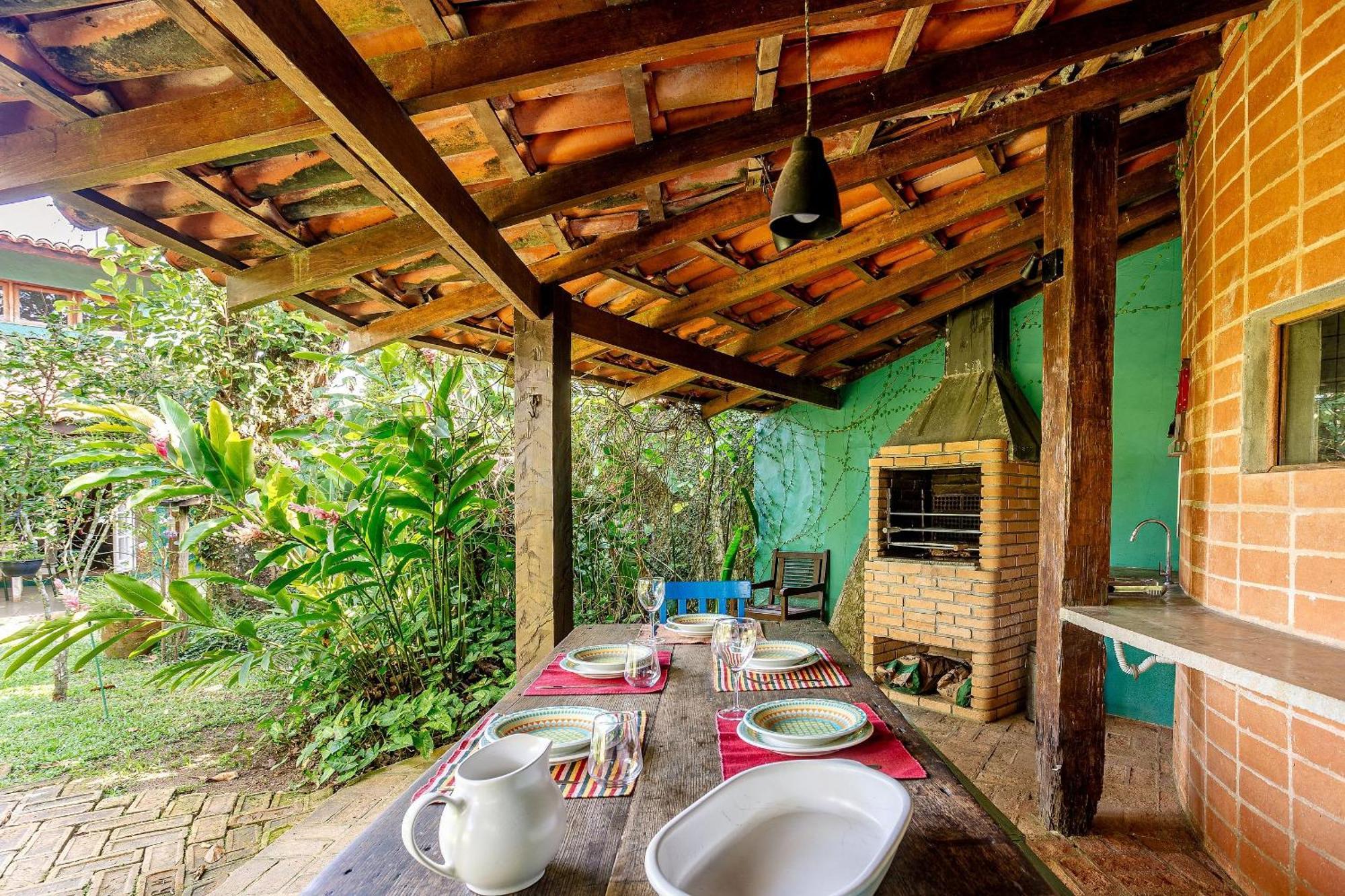 Casa Dos Passaros Na Areia A 20M Da Praia Da Baleia Com 3 Suites E 1 Dorm, Com Ar Condicionado, Wifi, Smart Tv, Cozinha Completa E Churrasqueira Sao Sebastiao  Esterno foto